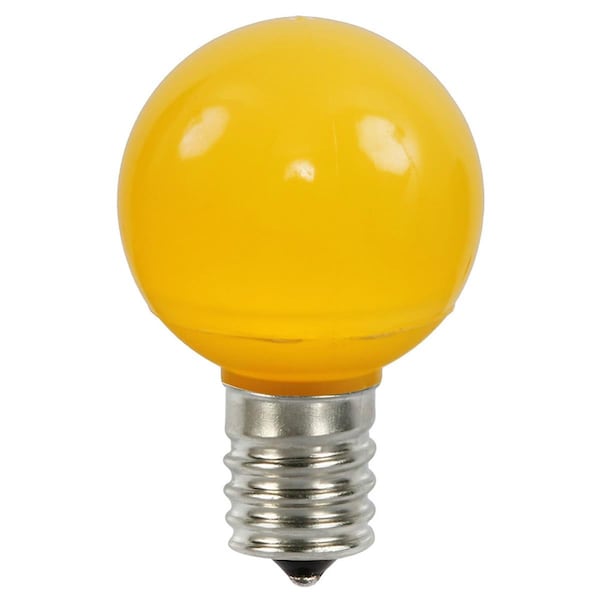 Vickerman 0.96 watt G50 Yellow Ceramic LED Bulb with E17 Nickel Base 25 per Bag XLEDCG57-25 - main